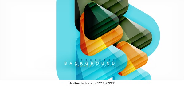 Geometric abstract background, triangles, trendy layout template for business or technology presentation or web design cover, wallpaper. Vector illustration