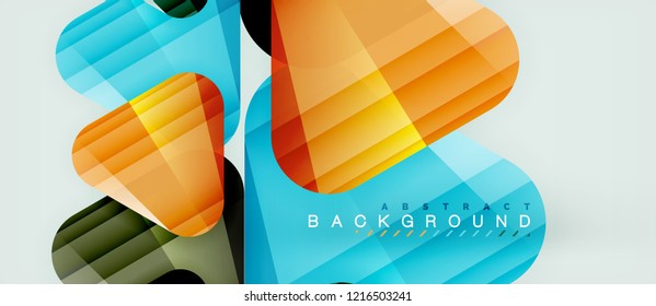 Fondo geométrico abstracto, triángulos, plantilla de diseño de moda para presentación de negocios o tecnología o cubierta de diseño web, fondo de pantalla. Ilustración del vector