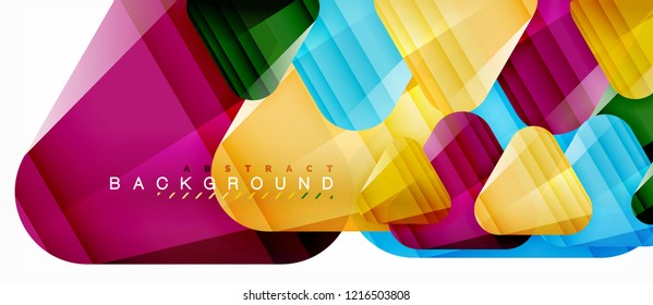 Geometric abstract background, triangles, trendy layout template for business or technology presentation or web design cover, wallpaper. Vector illustration