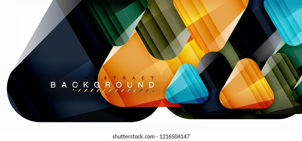 Geometric abstract background, triangles, trendy layout template for business or technology presentation or web design cover, wallpaper. Vector illustration