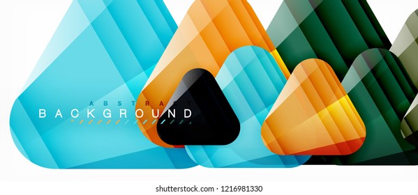 Fondo geométrico abstracto, triángulos, plantilla de diseño de moda para presentación de negocios o tecnología o cubierta de diseño web, fondo de pantalla. Ilustración del vector