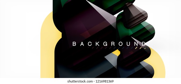 Fundo abstrato geométrico, triângulos, modelo de layout moderno para apresentação de negócios ou tecnologia ou capa de design da web, papel de parede. Ilustração vetorial