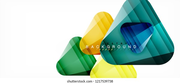 Geometric abstract background, triangles, trendy layout template for business or technology presentation or web design cover, wallpaper. Vector illustration