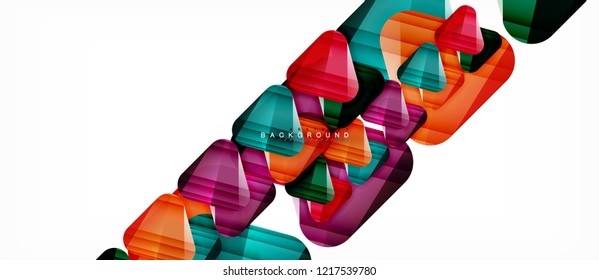 Fondo geométrico abstracto, triángulos, plantilla de diseño de moda para presentación de negocios o tecnología o cubierta de diseño web, fondo de pantalla. Ilustración del vector