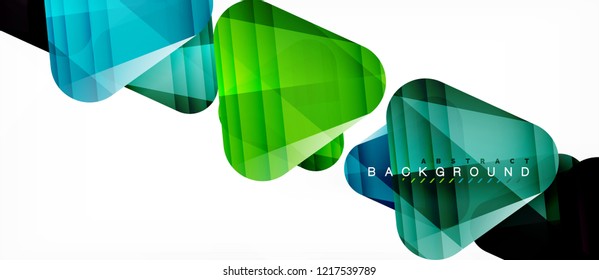 Geometric abstract background, triangles, trendy layout template for business or technology presentation or web design cover, wallpaper. Vector illustration