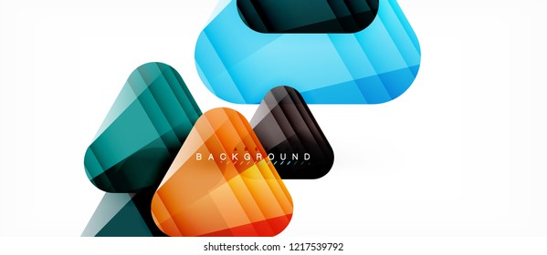 Geometric abstract background, triangles, trendy layout template for business or technology presentation or web design cover, wallpaper. Vector illustration