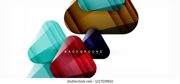 Geometric abstract background, triangles, trendy layout template for business or technology presentation or web design cover, wallpaper. Vector illustration