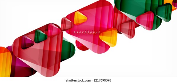 Geometric abstract background, triangles, trendy layout template for business or technology presentation or web design cover, wallpaper. Vector illustration