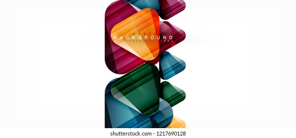 Fondo geométrico abstracto, triángulos, plantilla de diseño de moda para presentación de negocios o tecnología o cubierta de diseño web, fondo de pantalla. Ilustración del vector