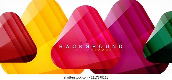 Geometric abstract background, triangles, trendy layout template for business or technology presentation or web design cover, wallpaper. Vector illustration