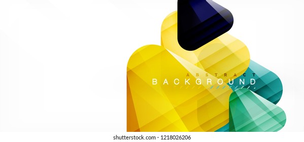 Geometric abstract background, triangles, trendy layout template for business or technology presentation or web design cover, wallpaper. Vector illustration
