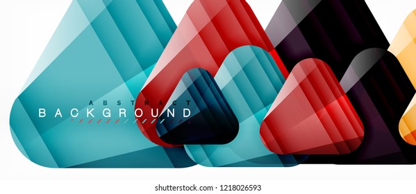 Geometric abstract background, triangles, trendy layout template for business or technology presentation or web design cover, wallpaper. Vector illustration