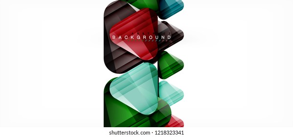 Geometric abstract background, triangles, trendy layout template for business or technology presentation or web design cover, wallpaper. Vector illustration