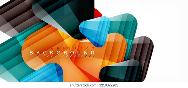 Geometric abstract background, triangles, trendy layout template for business or technology presentation or web design cover, wallpaper. Vector illustration
