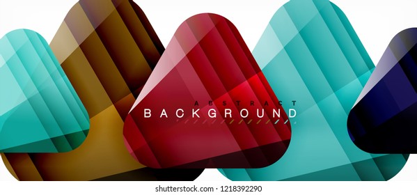 Fondo geométrico abstracto, triángulos, plantilla de diseño de moda para presentación de negocios o tecnología o cubierta de diseño web, fondo de pantalla. Ilustración del vector