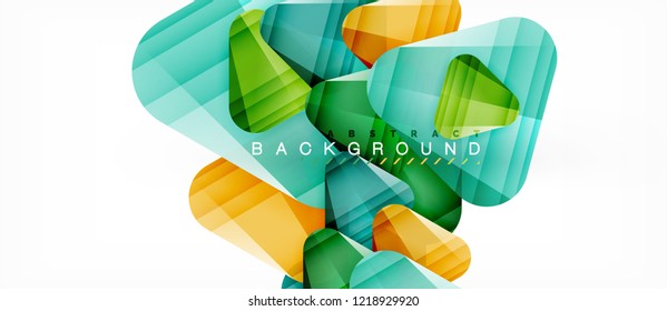 Geometric abstract background, triangles, trendy layout template for business or technology presentation or web design cover, wallpaper. Vector illustration