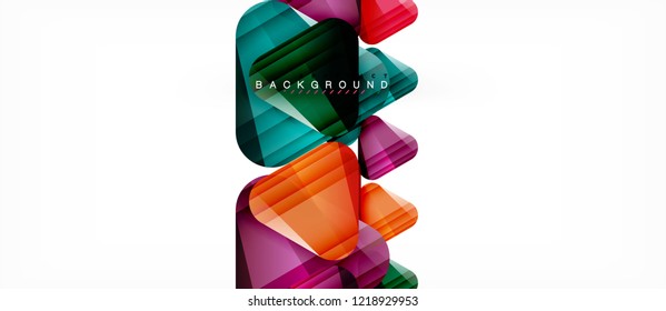 Geometric abstract background, triangles, trendy layout template for business or technology presentation or web design cover, wallpaper. Vector illustration