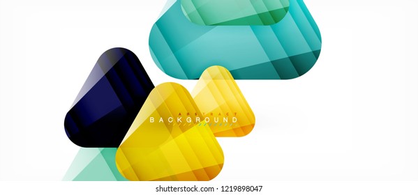 Geometric abstract background, triangles, trendy layout template for business or technology presentation or web design cover, wallpaper. Vector illustration