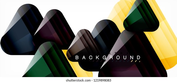 Geometric abstract background, triangles, trendy layout template for business or technology presentation or web design cover, wallpaper. Vector illustration