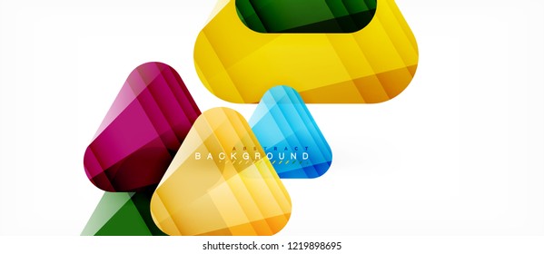 Geometric abstract background, triangles, trendy layout template for business or technology presentation or web design cover, wallpaper. Vector illustration