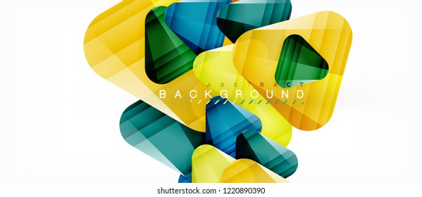 Geometric abstract background, triangles, trendy layout template for business or technology presentation or web design cover, wallpaper. Vector illustration