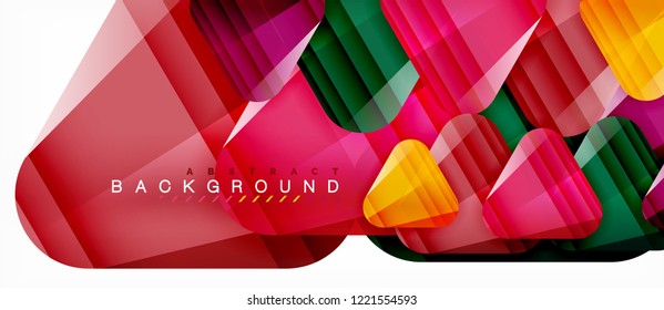 Geometric abstract background, triangles, trendy layout template for business or technology presentation or web design cover, wallpaper. Vector illustration