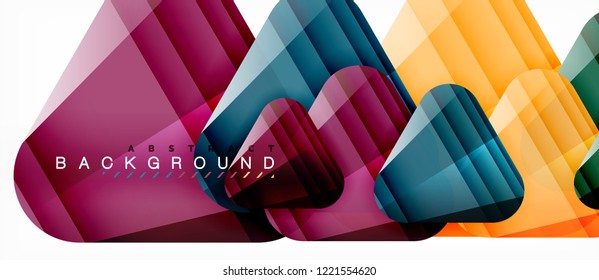 Geometric abstract background, triangles, trendy layout template for business or technology presentation or web design cover, wallpaper. Vector illustration