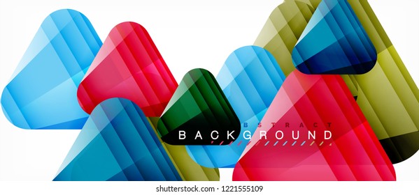 Geometric abstract background, triangles, trendy layout template for business or technology presentation or web design cover, wallpaper. Vector illustration