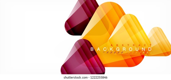 Geometrischer abstrakter Hintergrund, Dreiecke, trendige Layoutvorlage für Geschäfts- oder Technologiepräsentation oder Web-Design-Cover, Bildschirmhintergrund. Vektorgrafik