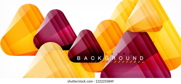Fondo geométrico abstracto, triángulos, plantilla de diseño de moda para presentación de negocios o tecnología o cubierta de diseño web, fondo de pantalla. Ilustración del vector