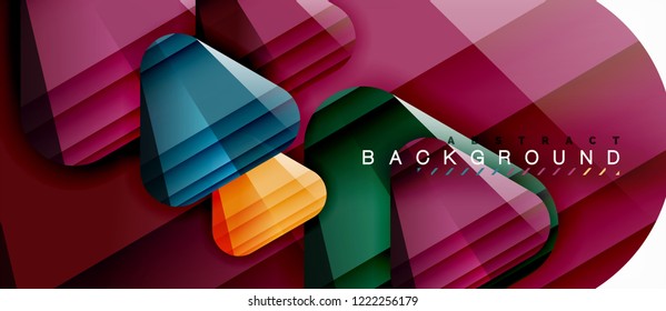 Fondo geométrico abstracto, triángulos, plantilla de diseño de moda para presentación de negocios o tecnología o cubierta de diseño web, fondo de pantalla. Ilustración del vector