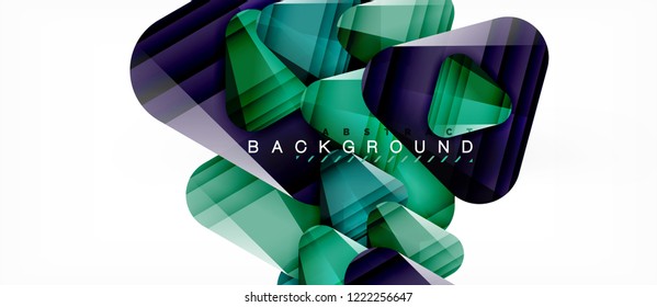 Fondo geométrico abstracto, triángulos, plantilla de diseño de moda para presentación de negocios o tecnología o cubierta de diseño web, fondo de pantalla. Ilustración del vector