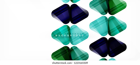 Geometrischer abstrakter Hintergrund, Dreiecke, trendige Layoutvorlage für Geschäfts- oder Technologiepräsentation oder Web-Design-Cover, Bildschirmhintergrund. Vektorgrafik