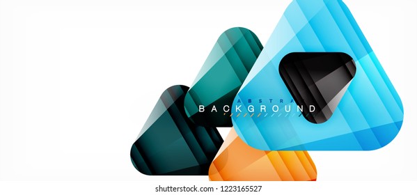 Geometric abstract background, triangles, trendy layout template for business or technology presentation or web design cover, wallpaper. Vector illustration