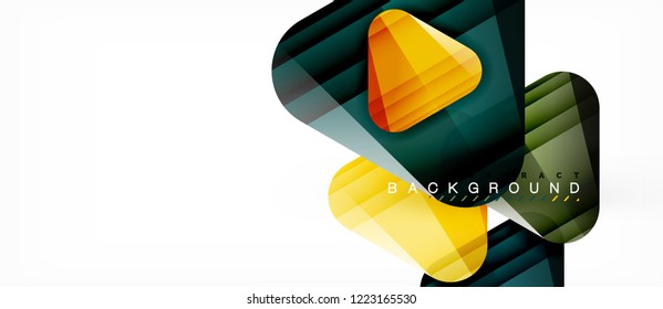Geometric abstract background, triangles, trendy layout template for business or technology presentation or web design cover, wallpaper. Vector illustration