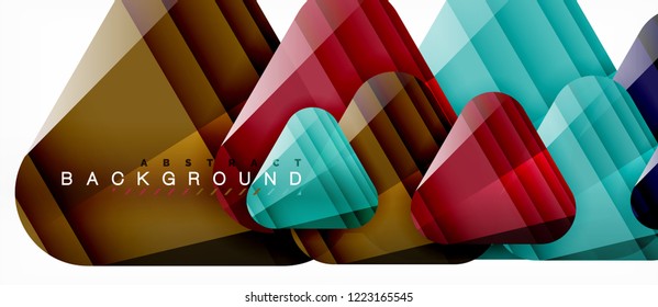 Geometric abstract background, triangles, trendy layout template for business or technology presentation or web design cover, wallpaper. Vector illustration