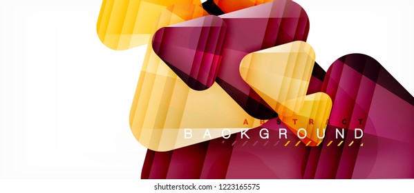 Fondo geométrico abstracto, triángulos, plantilla de diseño de moda para presentación de negocios o tecnología o cubierta de diseño web, fondo de pantalla. Ilustración del vector