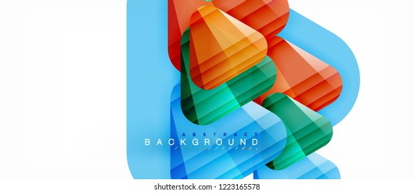 Geometric abstract background, triangles, trendy layout template for business or technology presentation or web design cover, wallpaper. Vector illustration