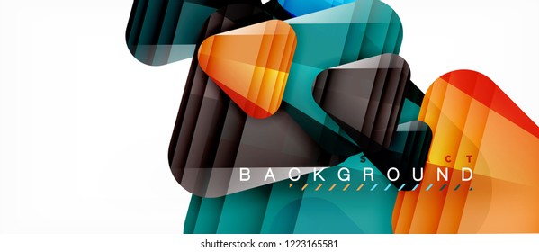 Fondo geométrico abstracto, triángulos, plantilla de diseño de moda para presentación de negocios o tecnología o cubierta de diseño web, fondo de pantalla. Ilustración del vector