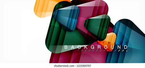 Geometric abstract background, triangles, trendy layout template for business or technology presentation or web design cover, wallpaper. Vector illustration