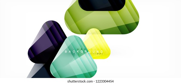 Geometric abstract background, triangles, trendy layout template for business or technology presentation or web design cover, wallpaper. Vector illustration
