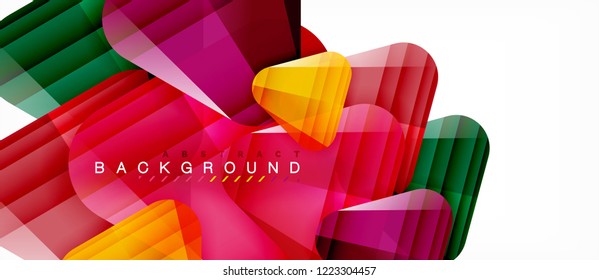 Geometric abstract background, triangles, trendy layout template for business or technology presentation or web design cover, wallpaper. Vector illustration