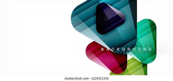 Geometric abstract background, triangles, trendy layout template for business or technology presentation or web design cover, wallpaper. Vector illustration