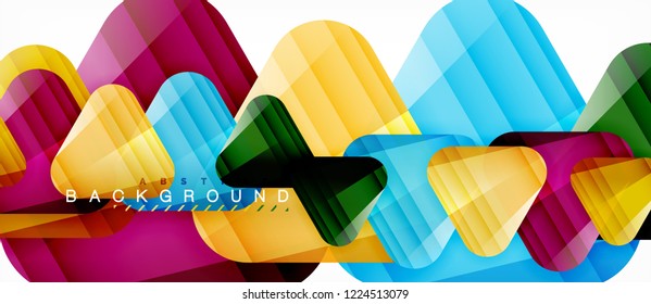 Geometric abstract background, triangles, trendy layout template for business or technology presentation or web design cover, wallpaper. Vector illustration