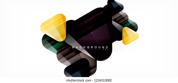 Geometric abstract background, triangles, trendy layout template for business or technology presentation or web design cover, wallpaper. Vector illustration