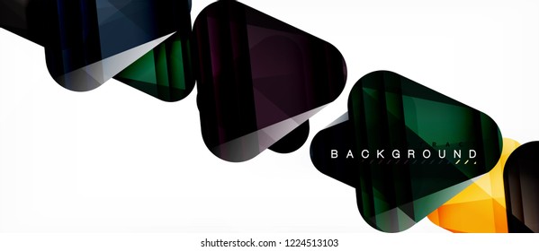 Geometric abstract background, triangles, trendy layout template for business or technology presentation or web design cover, wallpaper. Vector illustration