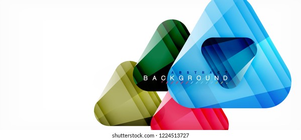 Geometric abstract background, triangles, trendy layout template for business or technology presentation or web design cover, wallpaper. Vector illustration