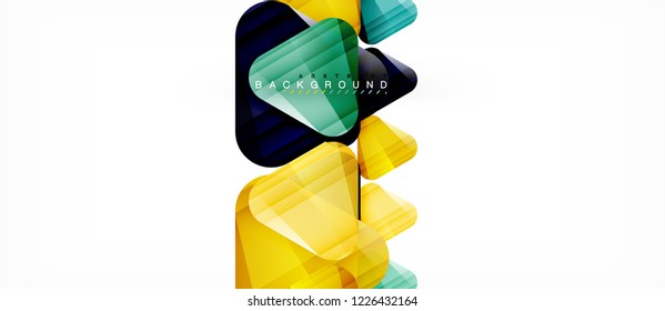 Geometric abstract background, triangles, trendy layout template for business or technology presentation or web design cover, wallpaper. Vector illustration
