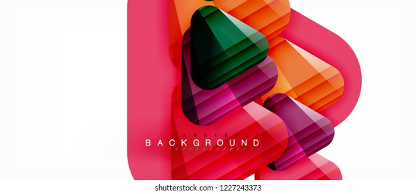 Geometric abstract background, triangles, trendy layout template for business or technology presentation or web design cover, wallpaper. Vector illustration