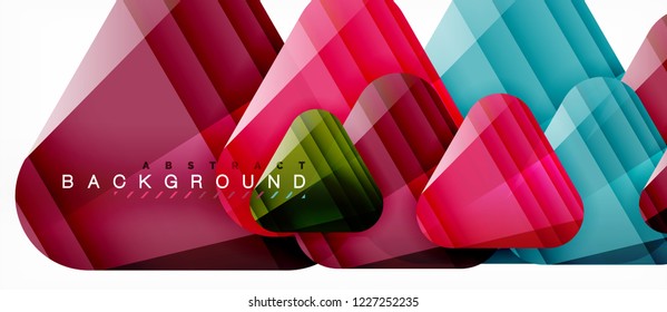 Fondo geométrico abstracto, triángulos, plantilla de diseño de moda para presentación de negocios o tecnología o cubierta de diseño web, fondo de pantalla. Ilustración del vector